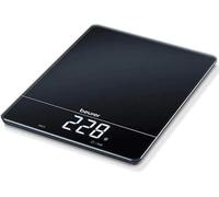 Beurer Bilancia da cucina KS 34, per una pesatura precisa fino a 15 kg, con funzione di pesatura Tara e display Magic LED, nera