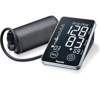 Beurer BM 58 Misuratore Di Pressione Da Braccio con interfaccia USB, 2 memorie utente x 60 letture cad, con rilevamento aritmia e indicatore di rischio, per circonferenze del braccio di 22-30 cm