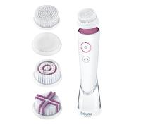 Beurer Spazzola Viso FC 95 Deep Pore Cleansing, fino a 6 volte più profonda della pulizia manuale, 4 testine impermeabili per ogni tipo di pelle,Incl. timer da 3 x 20 sec, 2 livelli, con batteria