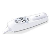 Beurer FT 58 Termometro Auricolare Digitale, Rilevazione di Temperatura Corporea, Ambientale e degli Oggetti Igienica e Sicura, con 10 Cappucci Protettivi e Meccanismo di Espulsione, °C e °F