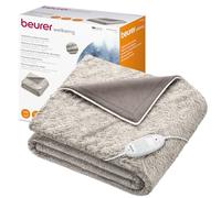 Beurer HD 75 Cosy Coperta Elettrica con Dispositivo di Termoregolazione Elettronico, 6 livelli di temperatura e spegnimento automatico dopo 3h, colore Nordic