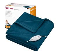 Beurer HD 75 Termocoperta Morbida Coperta Riscaldata, 6 Livelli di Temperatura, Lavabile in Lavatrice, con Spegnimento Automatico ed Extra Sicura 180 x 130 cm, Color Ocean