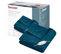 Beurer HD 75 Termocoperta Morbida Coperta Riscaldata, 6 Livelli di Temperatura, Lavabile in Lavatrice, con Spegnimento Automatico ed Extra Sicura 180 x 130 cm, Color Ocean