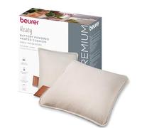 Beurer Heaty Termoforo, termoforo senza fili con batteria, con spegnimento automatico e 3 livelli di temperatura, con riscaldamento rapido, morbido velluto a coste, bianco
