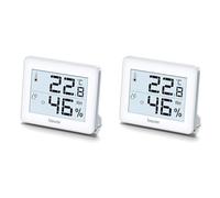 Beurer HM 16 Termoigrometro Per il Controllo della temperatura e dell'Umidità dell'aria Classifica i valori con un'indicazione Intuitiva, Display ben leggibile da 7,5 x 5,4 cm (Confezione da 2)