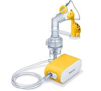 Beurer Inalatore IH 58 Kids con figura a forma di giraffa a clip per nebulizzare medicinali liquidi, per inalazione efficace nei bambini, con elevata capacità di nebulizzazione e breve tempo di inalazione