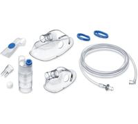 Beurer kit di accessori completi per gli aerosol Beurer IH 21/IH 25/IH 26 - Boccaglio, doccia nasale. Mascherina per adulti e per bambini, tubo per aria compressa extra lungo e 10 filtri