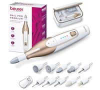 Beurer Kit elettrico per manicure e pedicure con potente lima per unghie con 7 accessori e sistema di velocità per la cura di qualità del salone di mani e piedi a casa