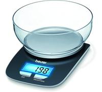 Beurer KS 25 Bilancia Digitale da Cucina con Ciotola da 1,2 l, Funzione di Pesata con Tara, Graduazione di 1g, Conversione in kg, g, lb, oz. Capacità Massima di peso di 3 kg