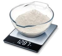 Beurer KS 34 XL Bilancia da Cucina Portata 15 Kg con Piatto in Acciaio Inox
