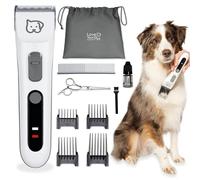 Beurer Love Your Pet Tosatrice Fluffy per Cani e Gatti, Rasoio per Animali con pelo spesso e annodato, Rifinitore peli silenzioso, tosatrice per il pelo degli animali a batteria, set da 9 pezzi