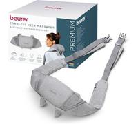 Beurer MG 154 - Massaggiatore per collo a batteria con funzione di calore per spalle e collo, funzionamento senza fili fino a 2 ore, 6 testine e dita massaggianti simulanti manuali
