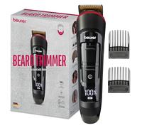 Beurer Regolabarba MN4X Rifinitore lavabile con lama in acciaio inox e rivestimento in titanio con 10 lunghezze di taglio e una regolazione fine a 2 livelli, Display LED con indicatore di carica