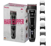 Beurer Tagliacapelli MN5X con Lama in acciaio inox con 7 accessori per lunghezze diverse, Potente batteria ricaricabile al litio, inclusa custodia, olio e spazzola per la pulizia anche sotto l'acqua