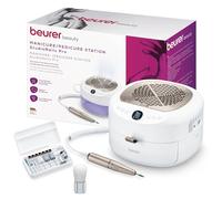 Beurer MP 200 Studio Nails Pro Station per Manicure/Pedicure 3 in 1, Fresa Elettrica per Unghie Adatta per Unghie in Gel e Acrilico con Lampada UV/LED e vano per raccogliere i residui, 9 accessori