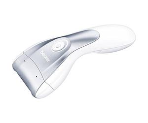Beurer MP 26 Raspa per Talloni elettronica con luce LED, 2 accessori in carta abrasiva per la rimozione dei duroni, pennello per la pulizia, cappuccio di protezione, Incluse 2 batterie AA 1,5V