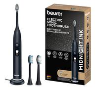 Beurer SC 50 - Spazzolino elettrico con 5 modalità di pulizia e sensore di pressione, 80.000 vibrazioni, display con indicatore di durata della pulizia, con 2 testine di ricambio (Midnight Ink)
