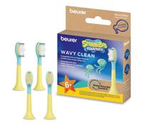 Beurer SC Wavy Soft testine di ricambio per spazzolino elettrico bambini | Setole extra morbide, spazzolini di ricambio per SC 11 & Philips Sonicare spazzolino a ultrasuoni, con adesivi, dai 6 anni