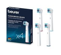 Beurer Set di Ricambio da 4 testine Clean compatibili con spazzolini da denti Beurer TB 30 / TB 50 e con tutti gli spazzolini rotanti disponibili in commercio