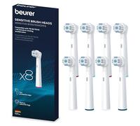 Beurer Set di Ricambio da 8 testine Sensitive compatibili con spazzolini da denti Beurer TB 30 / TB 50 e con tutti gli spazzolini rotanti disponibili in commercio