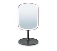 Specchio trucco da appoggio con luci led Bs47 Limited Edition (16x34cm) Nero e Rosso 00010539