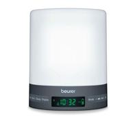 Beurer WL50 Wake Up Light | Lampada da tavolo Daylight | Aiuta a supportare il ritmo del sonno | Tecnologia LED | Radio FM con 10 spazi di memoria | Ingresso Bluetooth e Aux | 3 livelli di luce