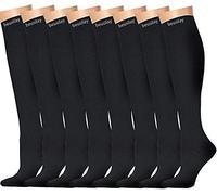 beusilay 8 pares calze a compressione, per donne e uomini, 15-25 mmHg, ideali per trattamenti medici, Sportive,circolazione, Gravidanza,recupero, infermieristica, viaggi e aereo, corsa e fitness