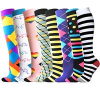 beusilay Calze a Compressione Graduata per Donna e Uomo,Calzini Compressione 15-20 mmHg,Calze Di Sostegno per Medici,Viaggi,aereo,Sport,Gravidanza,Infermieristica,Corsa