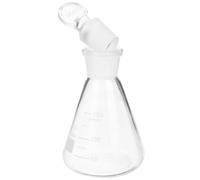 Beuta Tappo da Laboratorio 150ml in Vetro per Chimica | Bocca Larga, Buona Tenuta e Scala Precisa, per Scuola e Lezioni di Chimica, Uso Studenti
