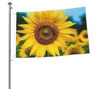 Beutiful - Bandiere con girasole per esterni, 6 x 90 cm, bandiera stagionale da giardino con occhielli, bandiera per esterni, decorazioni per la casa, sfondo fotografico