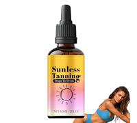 Bevanda abbronzante con gocce abbronzanti, 60 ml, autoabbronzante per il corpo per tutti i tipi di pelle, abbronzanti naturali, liquido nutriente e abbronzante, per donne e uomini