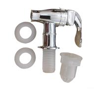 Bevanda da campeggio all'aperto per rubinetto 17 mm valvola in plastica | per materiale plastico resistente, finitura antiruggine, opzioni argento o oro, sicuro per bevande, lunga durata