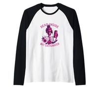 Bevanda energetica al caffè Scheletro Morto Dentro ma Caffeina Maglia con Maniche Raglan