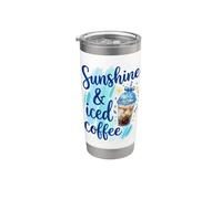 Bevanda estiva al caffè freddo al sole Bicchiere termico in acciaio inox doppia parete