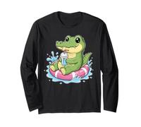 Bevanda galleggiante Happy Crocodile Pool - Summer Splash Fun Maglia a Manica