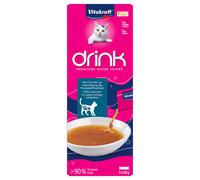 Vitakraft Bevanda, spuntino liquido per gatti per bilancio equilibrato, come routine di bere per gatti, con gusto salmone, 1 confezione (5 X 30 g)