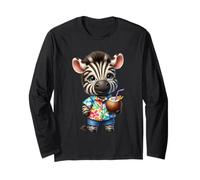 Bevanda per Le Vacanze estive Tropicali Cute Baby Zebra Maglia a Manica