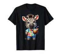 Bevanda per Le Vacanze estive Tropicali Cute Baby Zebra Maglietta