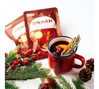 Bevanda Speziata Gourmet per Le Feste - Bustina da 36G per Vin Brulé, Sidro Caldo e Cocktail Analcolici con Anice Stellato(36g (2 packets))