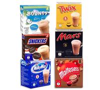 Bevande al cioccolato Mars compatibili con Dolce gusto, 48 capsule, capsule di cioccolata calda Mars, Mars, Twix, Milkyway, Snickers, Bounty e Malteser