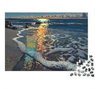 Bevande tramonto spiaggia Puzzles 1000 Pezzi In cartone Spesso, Un Puzzles Per Enigma Per Il Relax Mentale, Ideale Per Partita Puzzle Game, Puzzle 38x26cm/1000pcs