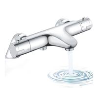 Bevankly - Rubinetto Miscelatore Termostatico per Vasca da Bagno e Doccia, con Valvola Anti-scottatura, con Valvola di Controllo Antiscottatura, in Ottone, 180 mm