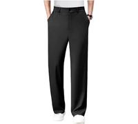 Bevawear Modenease Pantaloni da uomo, modello Modenease - Ultra Comfort Ice Silk Flessibile Casual Pantaloni Bevawear con elastico in vita, Nero , XXL