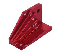 Bevel Angle Gauge Block | Aluminum Alloy 6.3×2.5×3.8cm Anodized Multi-Angle Measuring Block 15° 22.5° 30° 36° 45° 1:6 1:7 1:8 Protractor Ángle Finder Woodworking Measuring Tool