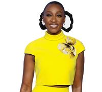 Beverley Knight (Yellow Dress) Ritaglio di buddy a metà corpo