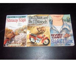 Beverly Cleary 3 Book Set: Ralph S. Mouse/Runaway Ralph/The Mouse and the Motorcycle