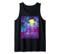 Beverly Hill RetMicrowave Split Sunset Boulevard Cars Vaporwave Canotta