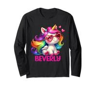 Beverly - Unicorno colorato con Nome, per Donne e Ragazze Maglia a Manica