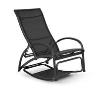 Beverly Wood lettino prendisole sedia a dondolo alluminio nero