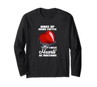 Bevi caffè Check Hearts Be Awesome Funny Cardiology Maglia a Manica